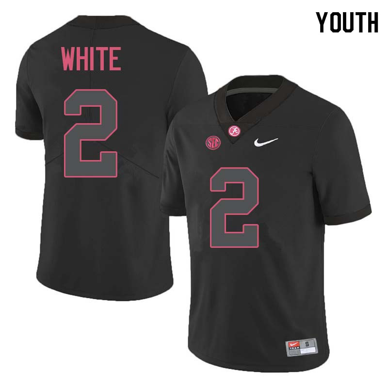 Youth #2 DeAndrew White Alabama Crimson Tide College Football Jerseys Sale-Black
